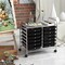 Costway 12 Drawers Rolling Cart Storage Scrapbook Paper Studio Organizer Bins Macaron/White/Light Pink/Purple/Pink/Clear/Gray/Rainbow/Multicolor/Hot Pink/Black